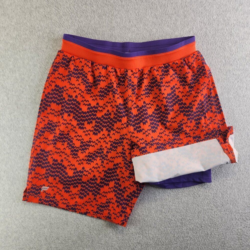 Fabletics Shorts Mens S Red Purple Fundamental II Boxer Lined 7" Training Gym - Picture 16 of 16